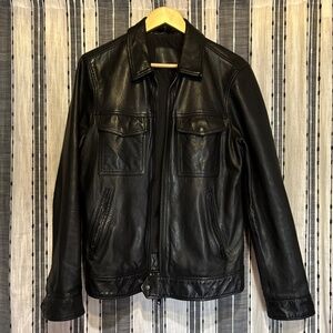 Allsaints Black Leather Jacket